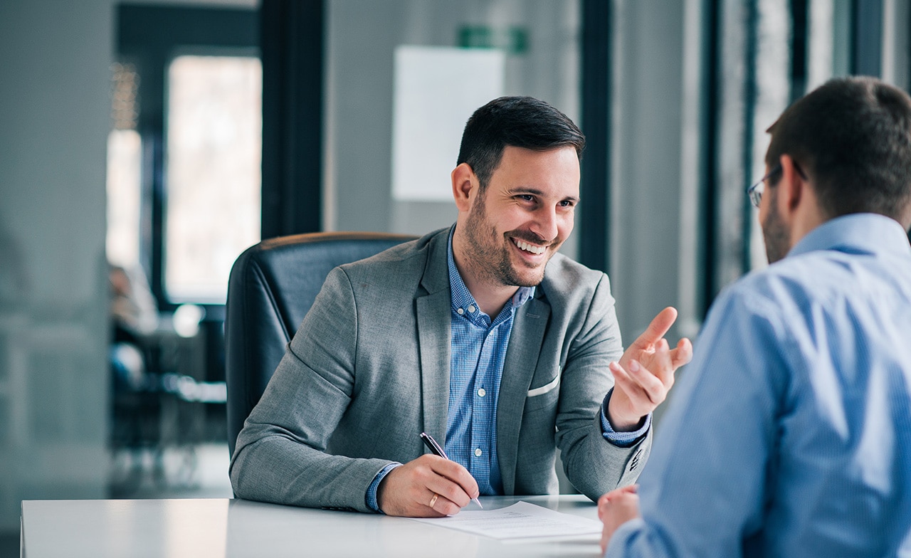 person talking to another person