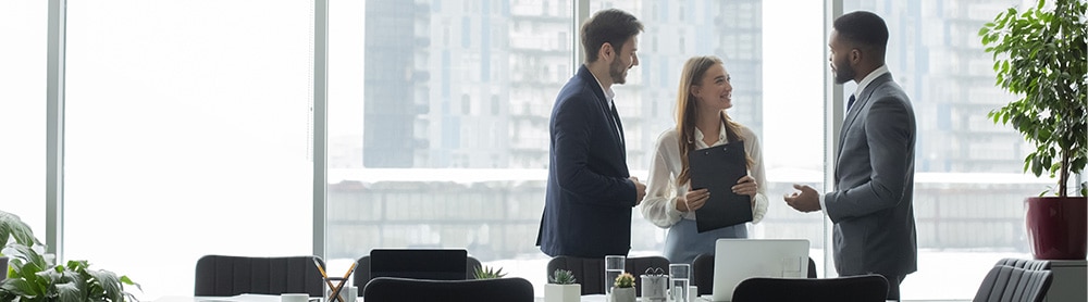 Consultants discussing CFO Advisory Services