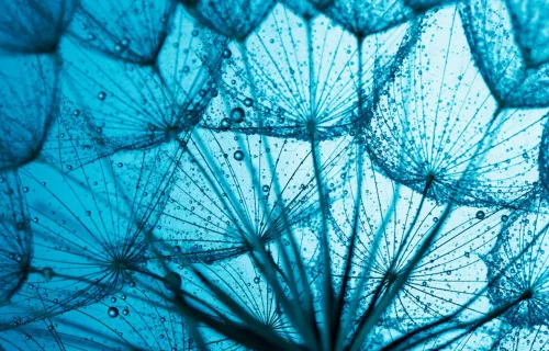 Abstract blue pattern representing interconnected data and networks