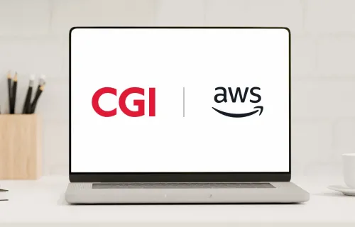 CGI AWS - logo on computer screen