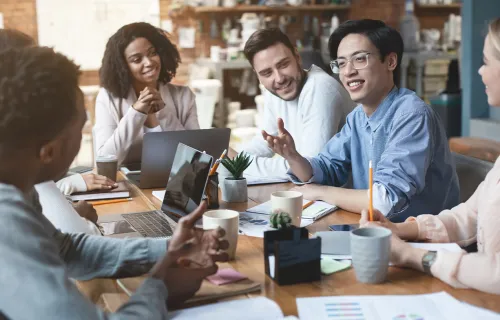 Professionals on discussion