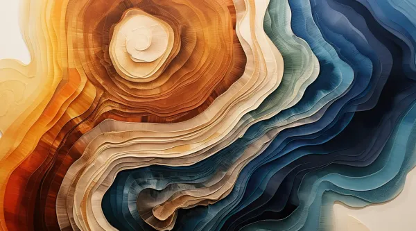 Abstract geometric rings and circles