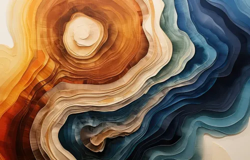 abstract tree rings representing digital triplet concept