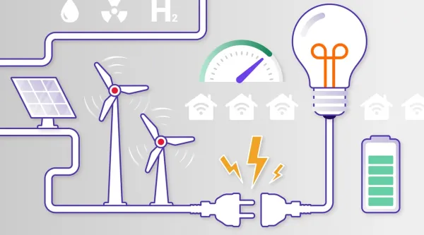 Energy & utilities supply chain illustration