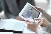 viewing financials on a tablet