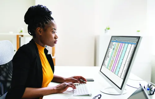 Finance professional at work