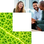 Professionals talking in a cornerstone