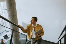 Person walking upstairs