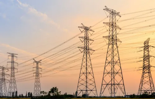 power grid transmission towers