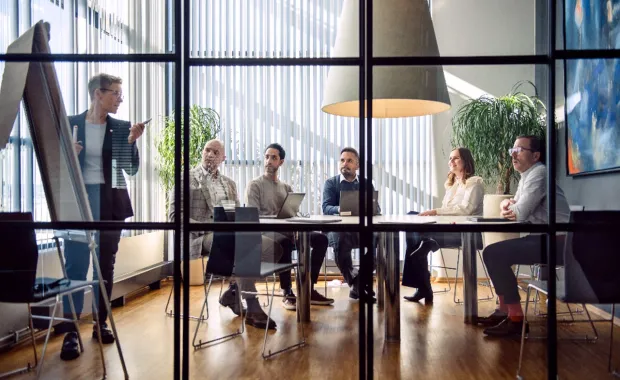 Professionals on discussion